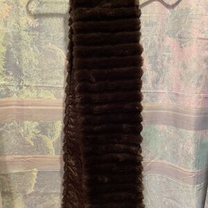Faux Fur Brown Neck Scarf Wrap